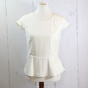 Express Cream peplum top